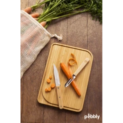 Set Planche à Découper Bambou 4 Pièces Pebbly
