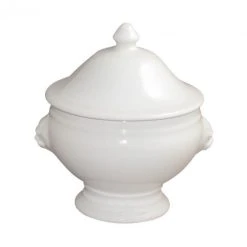 Soupière Tête De Lion Blanche Avec Couvercle 35 Cl French Classique Revol