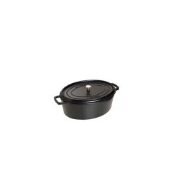 STAUB Cocotte Fonte Ovale 15 Cm Noir Mat 0,6 L