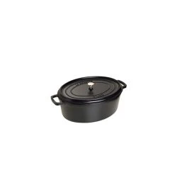 STAUB Cocotte Fonte Ovale 23 Cm Noir Mat 2,35 L