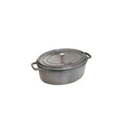 STAUB Cocotte Fonte Ovale 31 Cm Gris Graphite 5,5 L