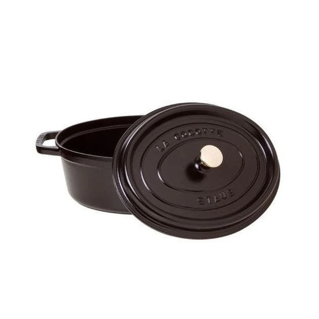STAUB Cocotte Fonte Ovale 31 Cm Noir Mat 5,5 L – Image 2