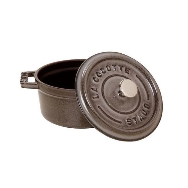 STAUB Cocotte Fonte Ronde 20 Cm Gris Graphite 2,2 L – Image 2