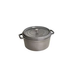 STAUB Cocotte Fonte Ronde 22 Cm Gris Graphite 2,6 L