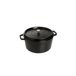 STAUB Cocotte Fonte Ronde 22 Cm Noir Mat 2,6 L