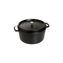 STAUB Cocotte Fonte Ronde 34 Cm Noir Mat 12,6 L