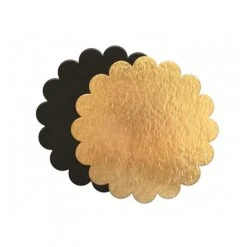 Support Gâteau Or Et Noir Rond Cannelé Ø24cm X5 Scrapcooking
