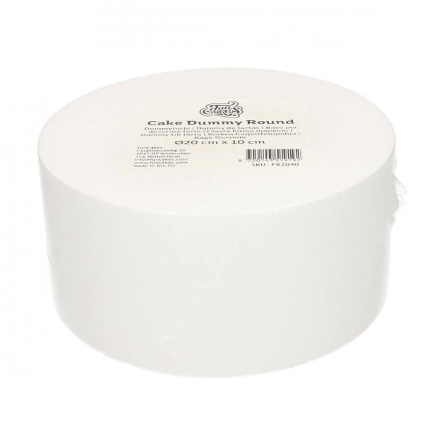Funcakes Support Polystyrène Rond H10 Cm Ø 20 Cm