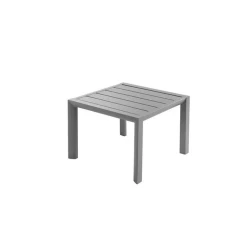 Table Basse Carrée 50 X 50 Cm Gris Platinium Sunset Grosfillex