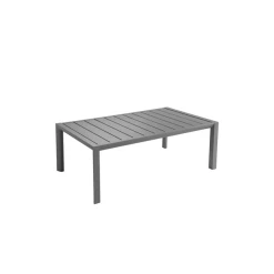 Table Basse Rectangulaire 100 X 60 Cm Gris Platinium Sunset Grosfillex