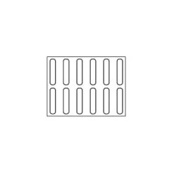 Tapis Silicone Micro-perforé Éclair 12,5 X 2,5 Cm X H 0,5 Cm (x12) Pavoni