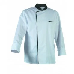 Veste De Cuisine Mixte Blanche/Parement Gris ENERGY T.1 Robur