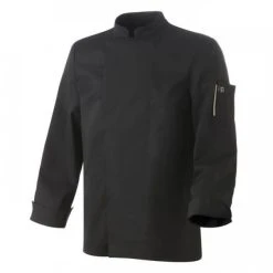 Veste De Cuisine Mixte Noire Parement NERO T.6 Robur Manches Longues