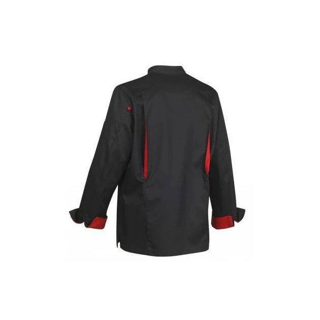 Veste De Cuisine Mixte Noire/Rouge BOKO T.5 Robur – Image 2