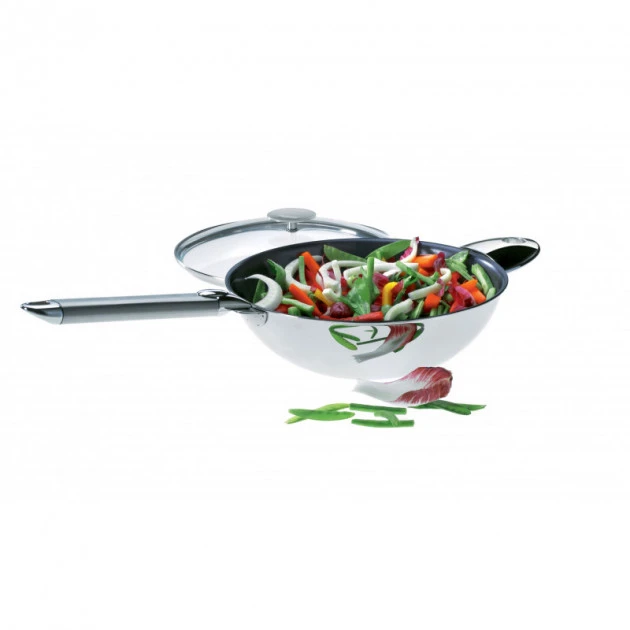 Wok Casteline Ø 20 Cm Manche Amovible Anti-Adhésif Inox Cristel – Image 4