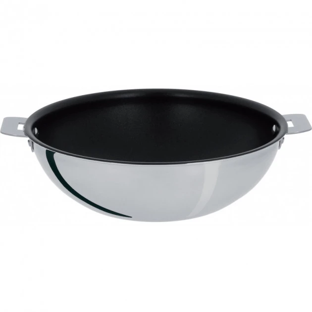 Wok Casteline Ø 20 Cm Manche Amovible Anti-Adhésif Inox Cristel